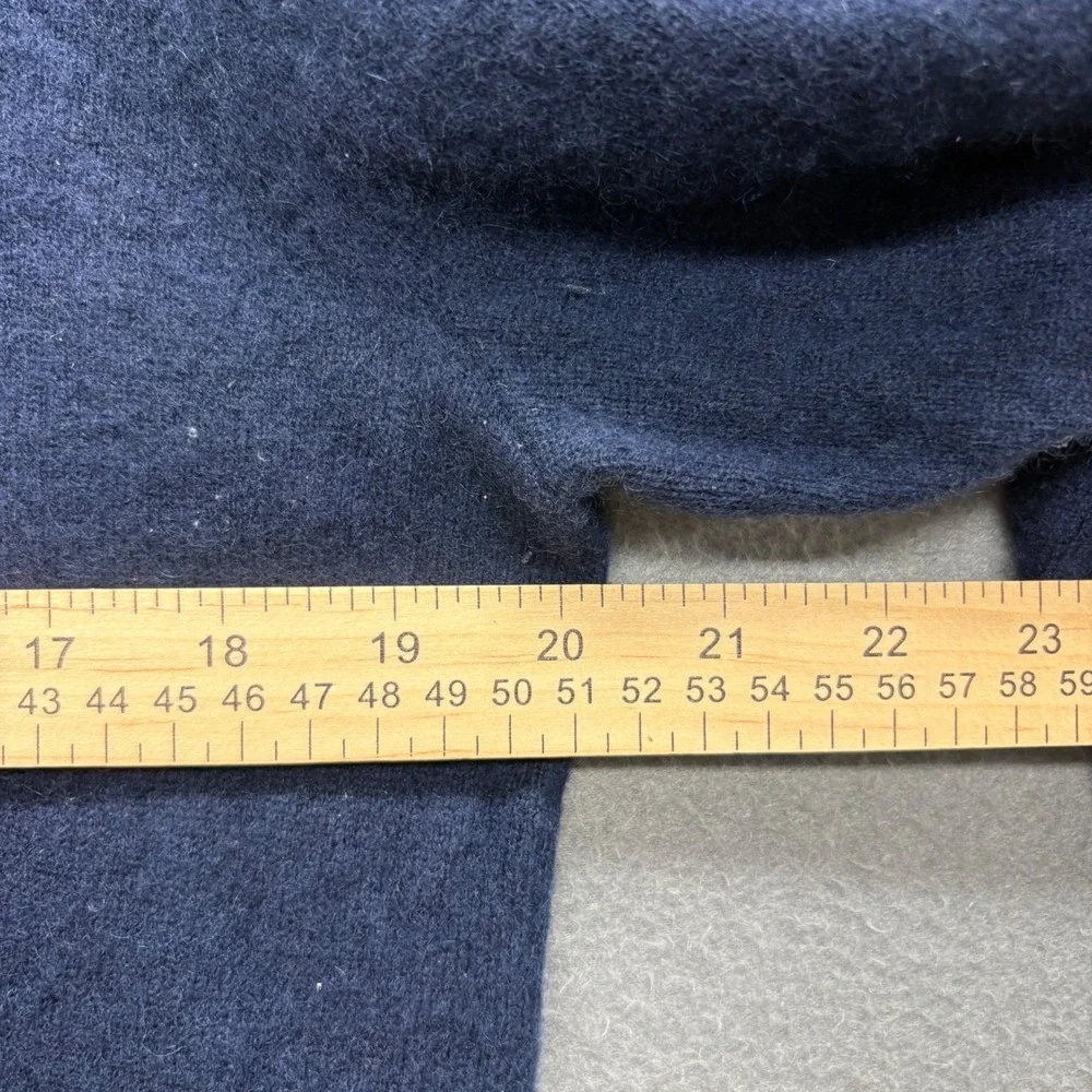 Knit for J. Crew Mens 100% Cashmere Sweater Long Sleeve Navy Blue Classic Size M